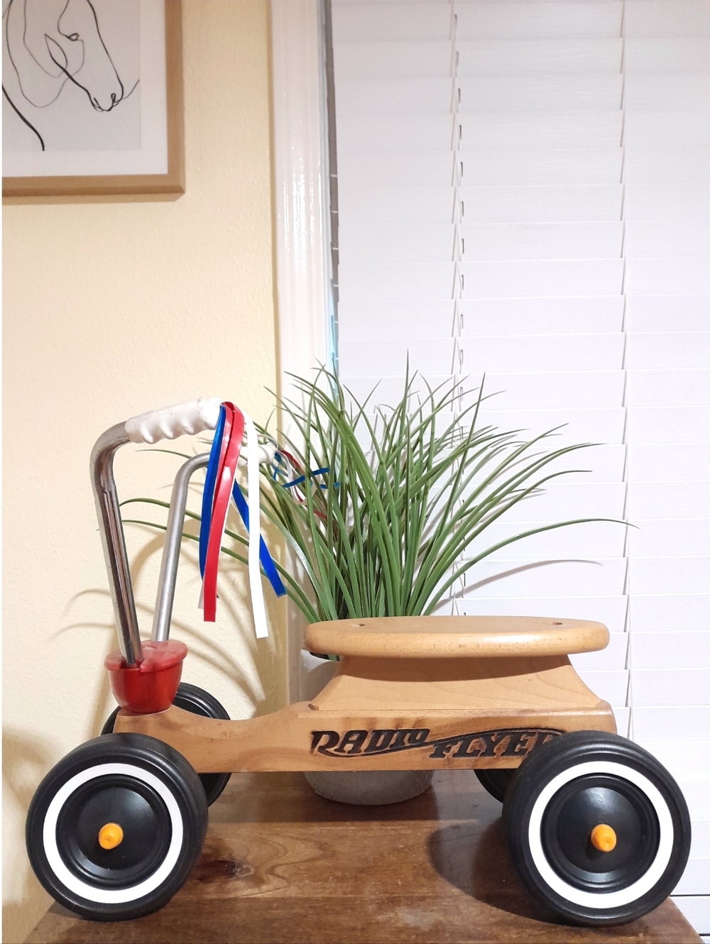 vintage Radio Flyer wooden baby scooter